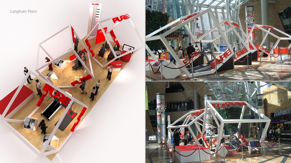 07 Fitness Roadshow Model (left) and Final Installation (right)